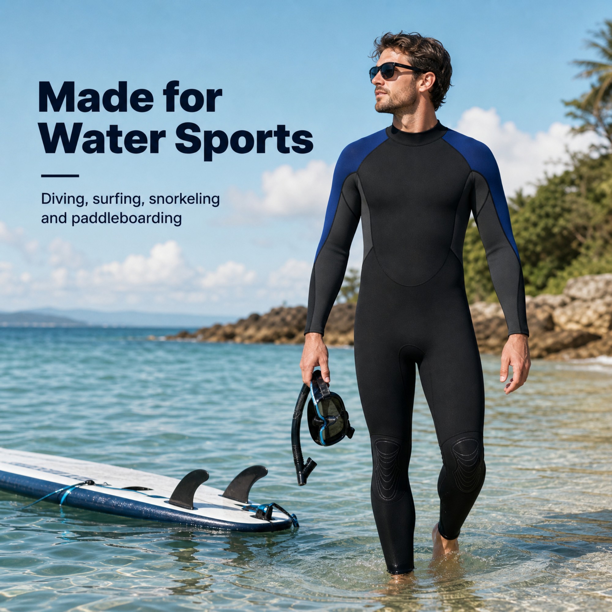 3MM Mens Back Zip Fullsuit