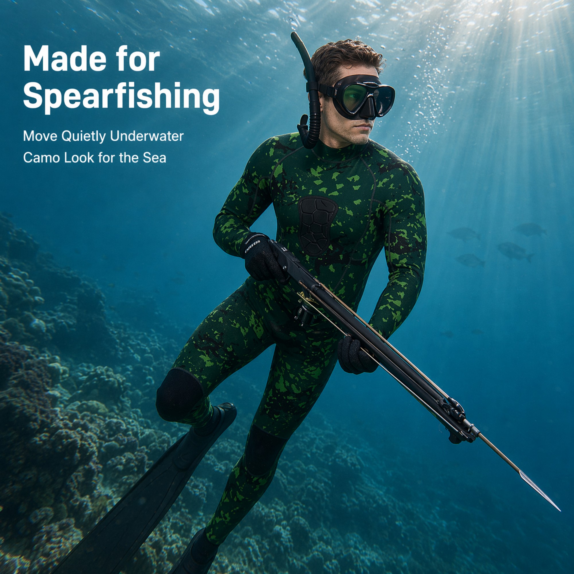 3MM Male Back Zip Camo Wetsuit