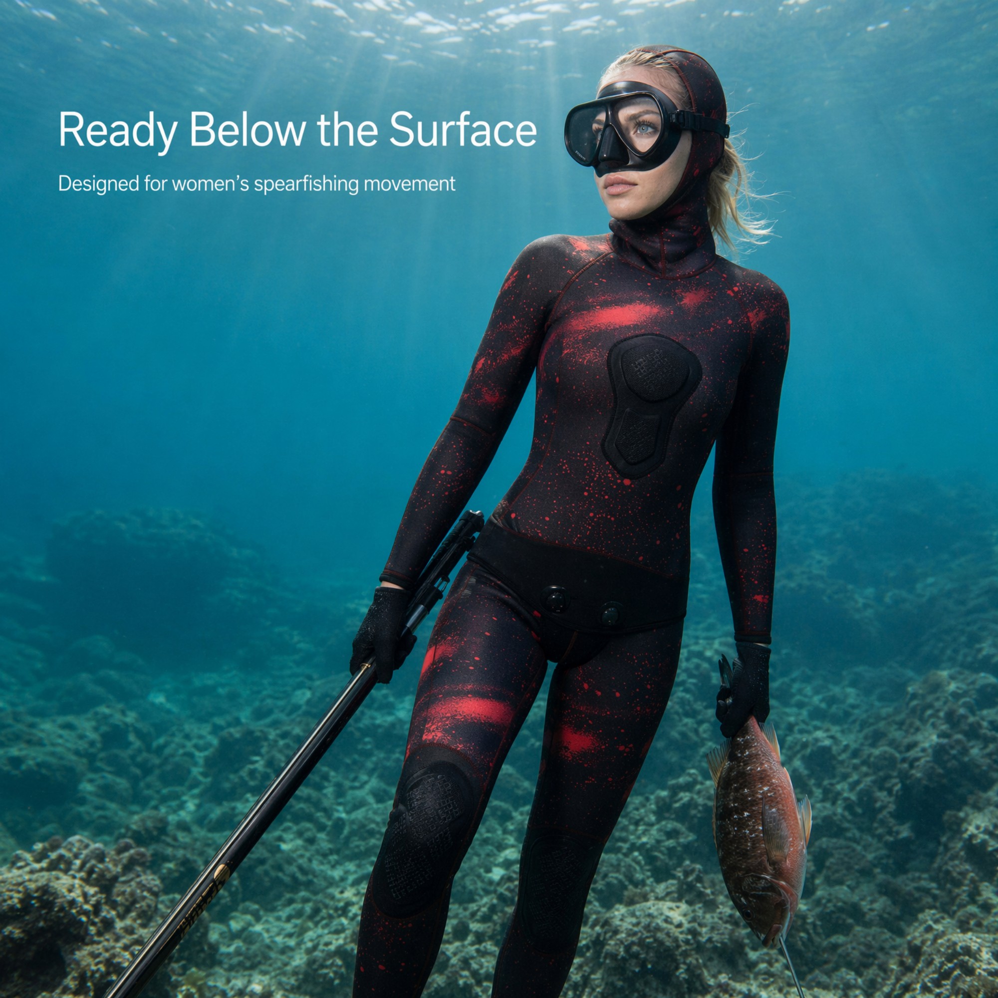 5MM Female Two Pieces Camo Wetsuits