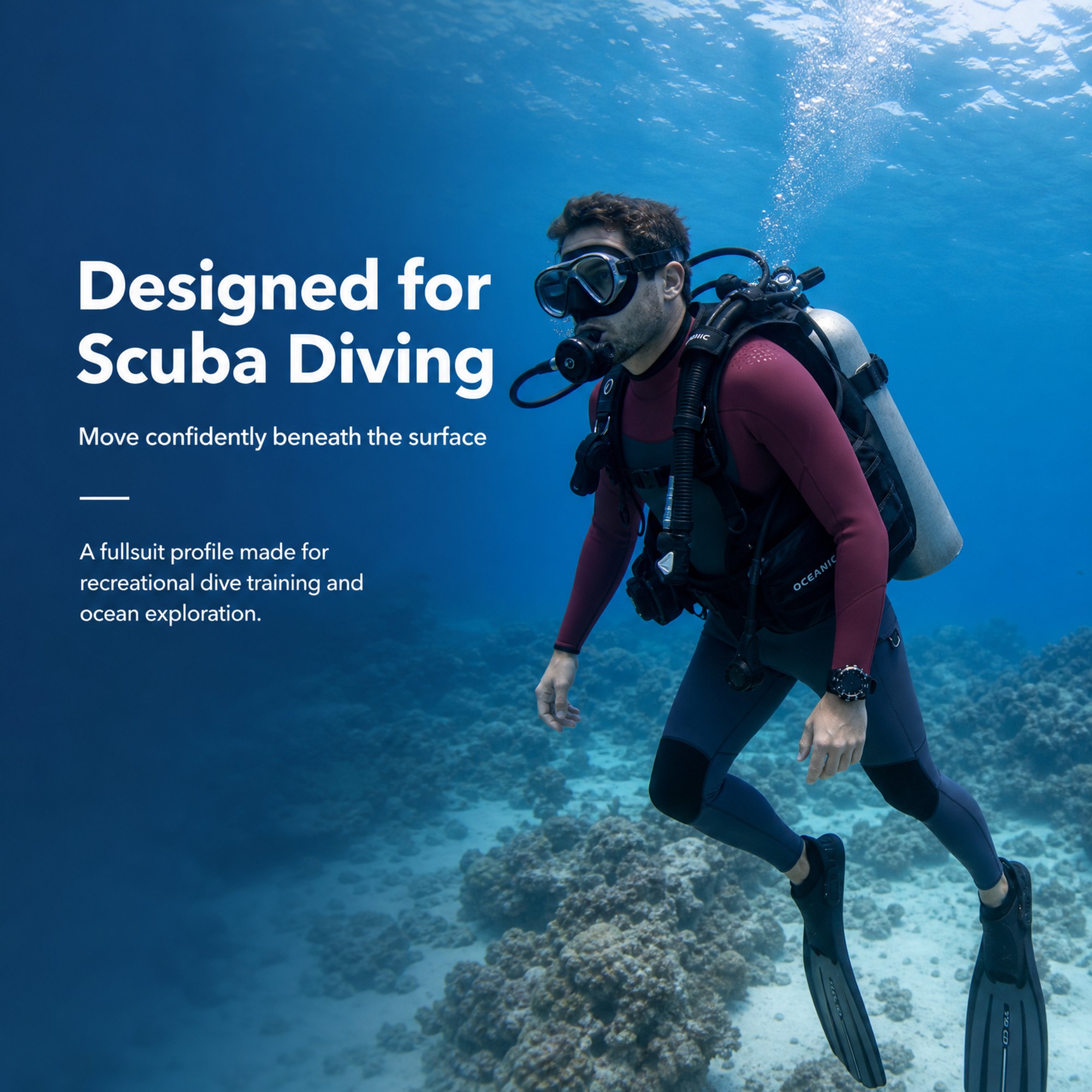 5MM Male Back Zip Deep Dive Wetsuit